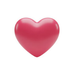Pink heart icon isolated on transparent background