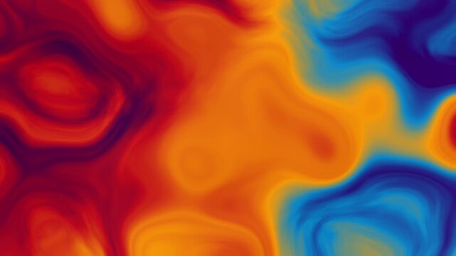 Abstract Colorful Liquid Gradient Background With Thermal Heat Map Style Swirling Motion Loop