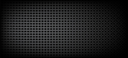 Black metal texture steel background. Perforated sheet metal. vector