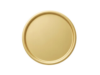 Gold plate on black background