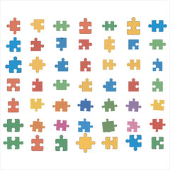 Naklejka premium Puzzle Pieces SVG