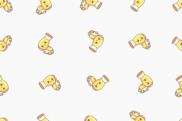Naklejka premium cute hairdryer pattern background vector design