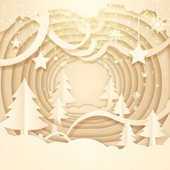 Generative AI, A pop-up book-inspired Christmas abstract background 