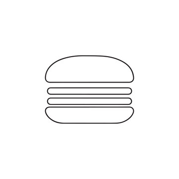 Hamburger menu icon, three bars, line style