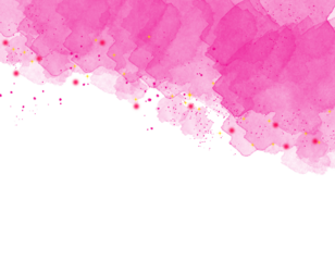 Pink Watercolor Abstract Texture Splash on Transparent Background