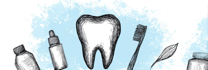 Tooth dental care toothbrush toothpaste oral hygiene bring clean fresh smile