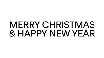  Merry Christmas and Happy New Year text typography design isolated on white background, clean modern lettering greeting for holiday cards, banners, posters, social media and branding © VectorCraze
