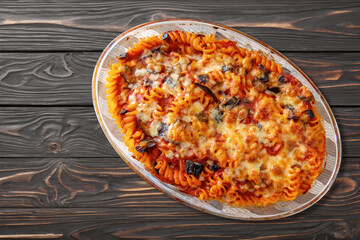 Sicilian-style pasta, baked in the oven