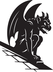 Black Silhouette of a Dragon