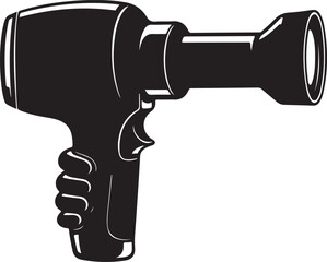 Black Silhouette of a Hand-Held Camera