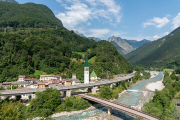 Alpe Adria Cycle Path in Dogna Italy