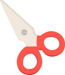 An illustration of a pair of red-handled scissors, crafted with precision. These sharp tools are ready to perform their function