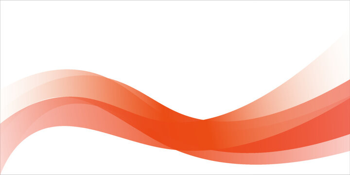 Abstract red and orange wave on white background . wave corral orange . EPS10, WEBSITE