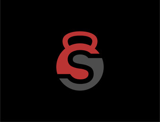 Kettlebell shape incorporating the letter s logo