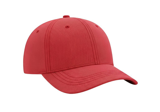 Red baseball cap isolated on transparent background