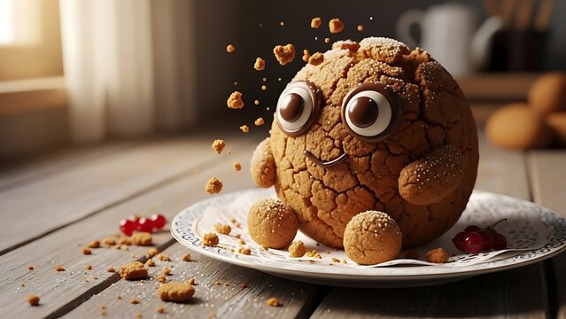 Delightful cookie monster cake