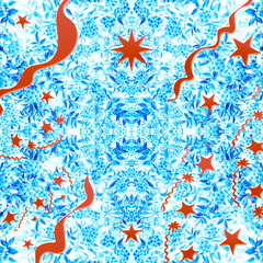 Happy New Year, Christmas pattern