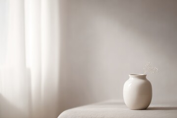 Neutral lifestyle background with soft lighting and calm mood