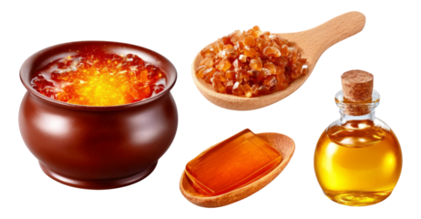 Four Isolated Alchemist Objects on Transparent Background for Creative Art Style