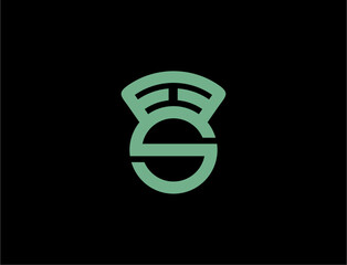 Abstract illustration of letter s logo design