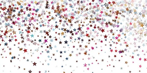 Colorful glitter stars celebrating a festive abstract background