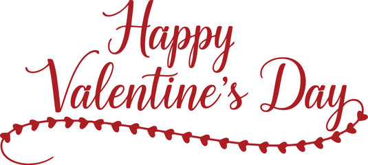 Happy Valentine's Day Elegant Script Typography Vector © azad