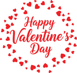 Happy Valentine's Day Heart Design Vector for Celebration