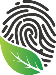 Green identity concept: blending biometric security with a commitment to nature