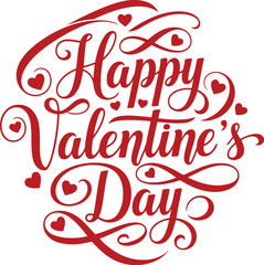 Valentine's Day Celebration Vector with Elegant Typography Design