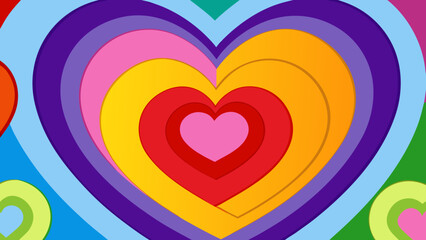 Colorful heart pattern