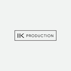 Musik production logo initial music play modern minimalist vector