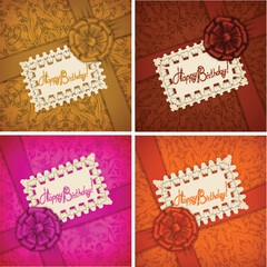 Elegant Birthday Gift Card Design Set