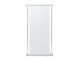 Retractable banner stand isolated on transparent background