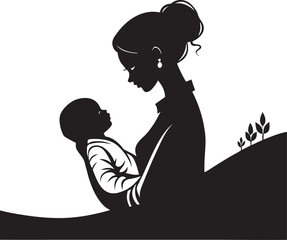 silhouette of a young couple