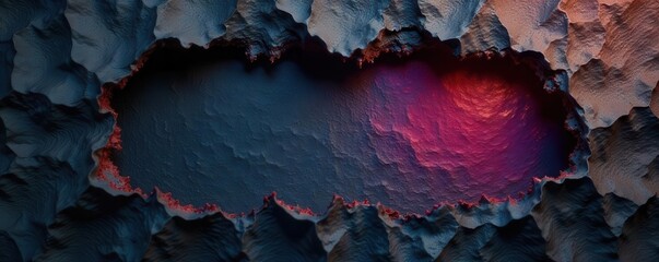 Dark, shredded paper with jagged edges, revealing underlying layers, broken, distressed