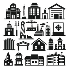 Collection of houses icon