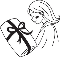 girl with a gift