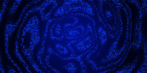 High-tech network grid with blue lines and dotted details. Dynamic 3D banner showcasing futuristic technology. Perfect for science events and innovative tech-based concepts