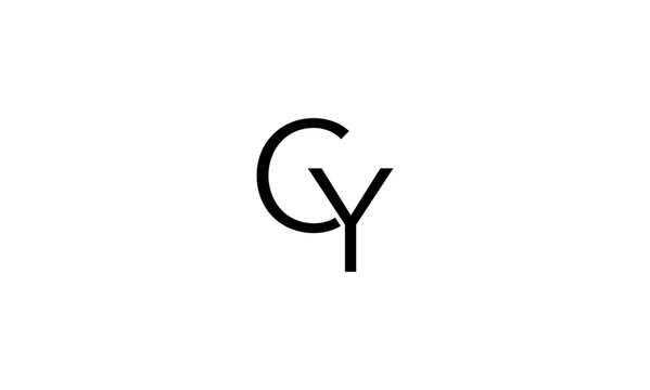 CY initial letters logo or CY monogram logo
