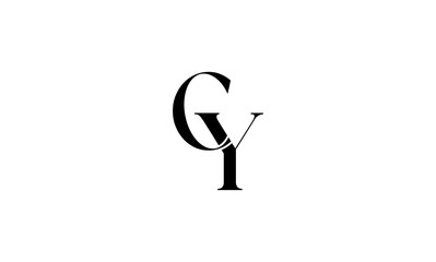 CY initial letters logo or CY monogram logo