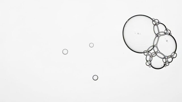 mesmerizing dance of translucent bubbles forming and reforming in a graceful ballet