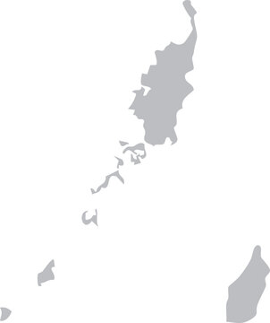 Palau Islands Map Grey Silhouette Country in Oceania Design Vector
