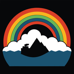 vector illustration of a rainbow