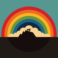 vector illustration of a rainbow