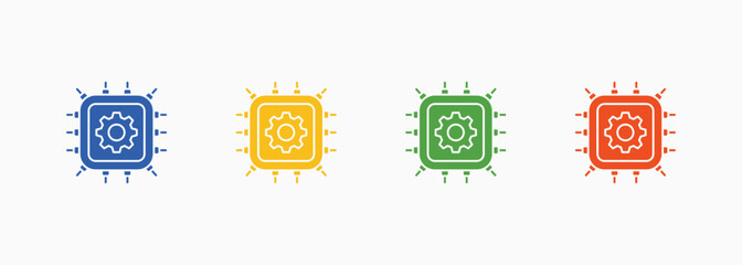 Hardware Icon Set Color Multiple Style Collection Element For Design