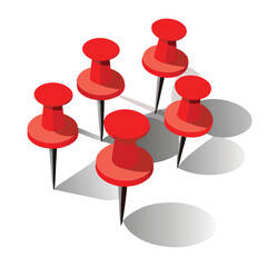 Red push pin