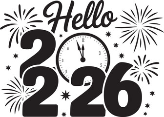 Hello 2026 eps, c Design (Digital Download
Happy New Year 2026 eps, Trendy Retro Disco Design Cut Files Sublimation ORIGINAL