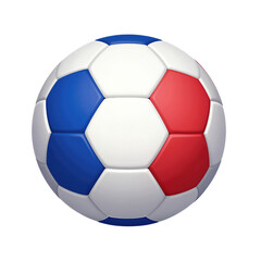 Obraz premium Red, white, and blue soccer ball isolated.