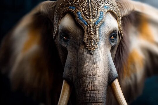 indian elephant, AI generated video