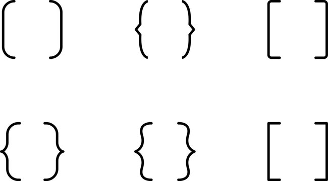 Bracket Symbols Icons